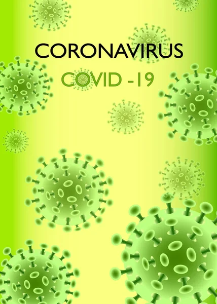 Coronavirus Covid Green Infectious Virus Design White Background Beautiful Template — Stock Photo, Image