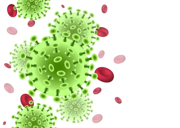 Covid Coronavirus Uitbraak Rode Bloedcellen Ontwerp Voor Banners Websites Publicaties — Stockfoto