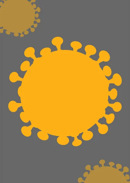 Coronavirus Covid Color Oro Amarillo Diseño Del Virus Infeccioso Sobre —  Fotos de Stock