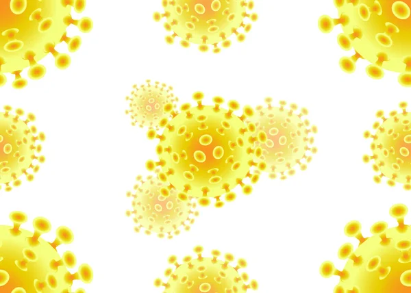 Coronavirus Covid Geel Goud Van Kleur Infectieus Virusontwerp Witte Achtergrond — Stockfoto