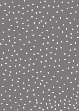 Beyaz benekli gri arkaplan. Moda baskıları, tekstil, giyim, not defterleri, ambalaj kağıtları için karlı arkaplan.