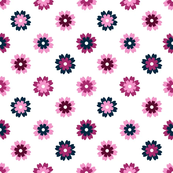 Small Multicolored Flowers White Background Seamless Spring Pattern Textiles Clothing — Stock Photo, Image