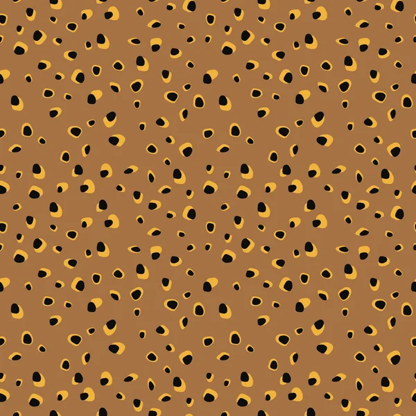 Trendy Seamless Pattern Yellow Brown Leopard Spots Holiday Wrapping Paper — Stock Photo, Image