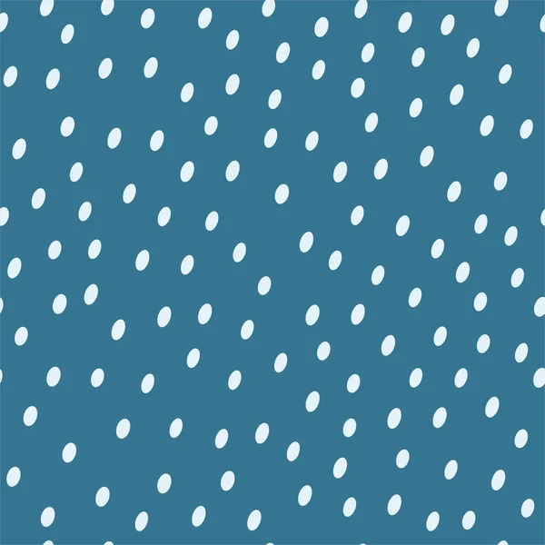 Голубой Безморский Узор Белыми Точками Польки Снежная Иллюстрация Модных Принтов — стоковое фото