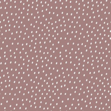 Pastel, beyaz benekli, pürüzsüz desen. Moda baskıları, tekstil, yatak örtüsü, ambalaj kağıdı için karlı çizimler.