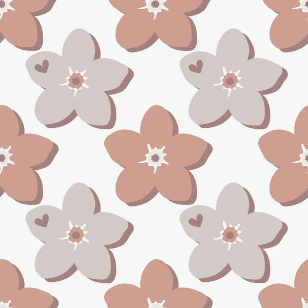 Pastel Seamless Pattern Flowers Printing Wrapping Paper Fabric Textiles Bedding — Stock Photo, Image