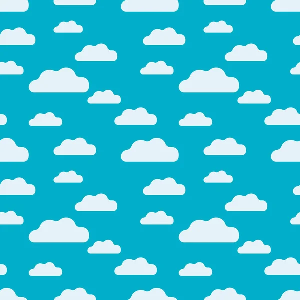 Seamless Pattern Blue Clear Sky White Clouds Printing Fabrics Textiles — Stock Photo, Image