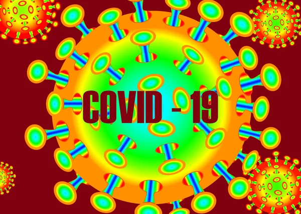 熱画像効果 コロナウイルス Covid 白い背景に感染性ウイルスのデザイン 美しいテンプレート メディアのバナー ウェブサイト 出版物 ニュース — ストック写真