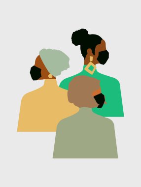 Coronavirus karantinası. 2019-NCoV, farklı milletlerden ve dinlerden tıbbi maskeli kadınlar.. 