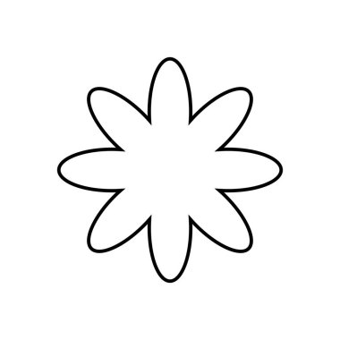 Beyaz arkaplanda çiçek simgesi izole edildi. İnce çizgi özelleştirilebilir illüstrasyon. Kumaş, kartpostallar, dekor tasarımı için şablon. 