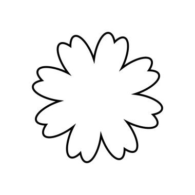 Beyaz arkaplanda çiçek simgesi izole edildi. İnce çizgi özelleştirilebilir illüstrasyon. Kumaş, kartpostallar, dekor tasarımı için şablon. 