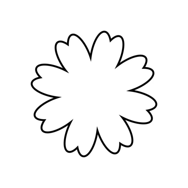 Flower icon isolated on white background. Thin line customizable illustration. Template for printing on fabric, postcards, decor design.