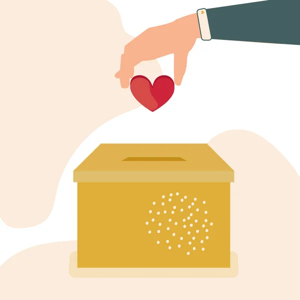 Коробка Пожертвувань Благодійний Фонд Допомагати Нужденним Дайте Свою Любов Поділіться — стокове фото
