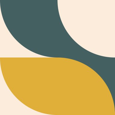 Renkli sanatsal İskandinav tarzı poster. Web afişi için geometrik desen, iç kısımdaki yastıkların dekoru, iş sunumları, kurumsal kimlik. 