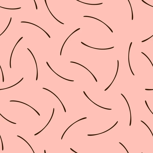 Тонкие Маленькие Дуговые Коричневые Палочки Розовом Фоне Бесшовный Узор Тканей — стоковое фото