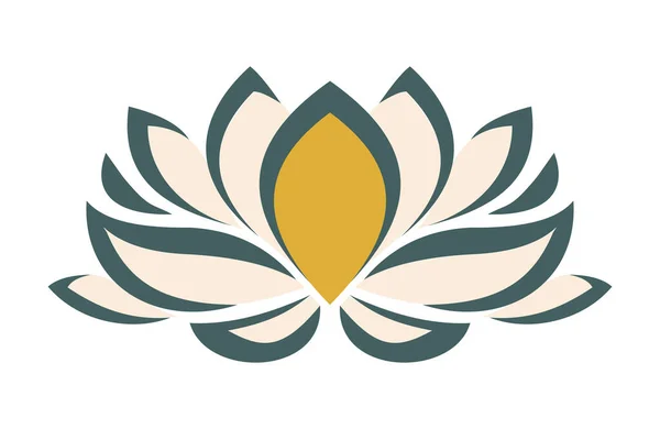 Lotus flower in trendy colors. For printing on cups, clothes, decorative pillows, tea towels, notebooks. Symbol in Buddhism. Asian bud of paradise.