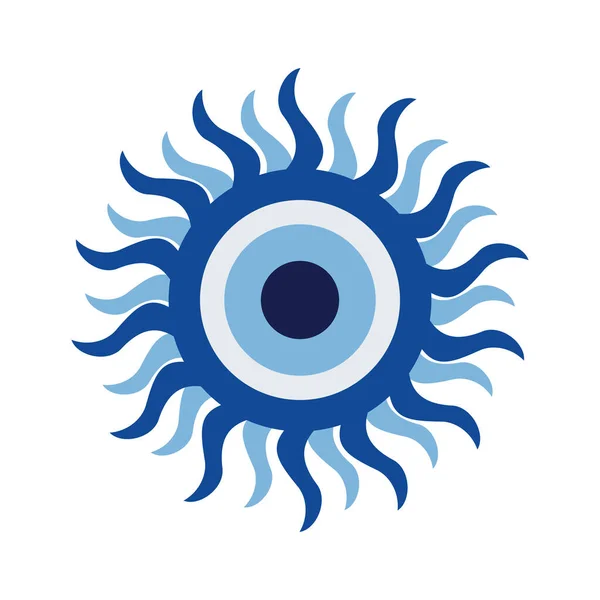青い目だ 悪の目に対するトルコのお守り ガーディアン ナザール 伝統的な魔法の属性 太陽のように見える青い球 — ストック写真