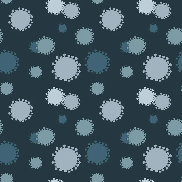Karanténa Koronaviru Bezešvé Modré Vzory Pro Potisk Tkaniny Dekorativní Polštáře — Stock fotografie