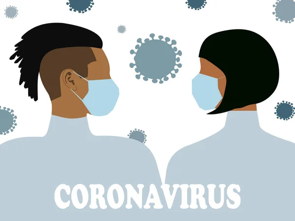 Coronavirus China Een Man Een Vrouw Met Een Medisch Masker — Stockfoto