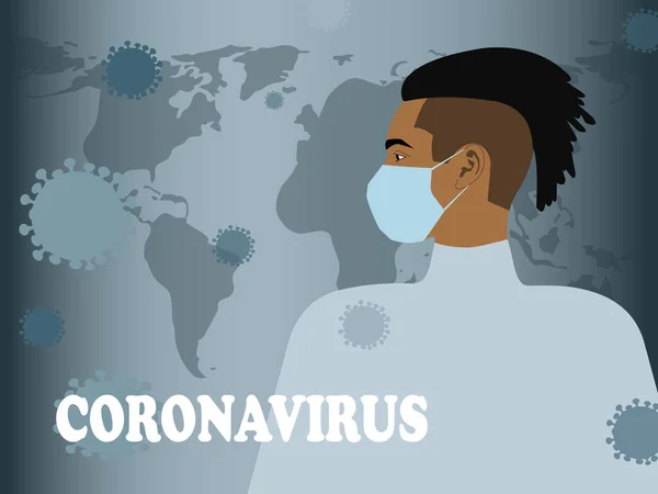 Coronavirus China Een Man Met Een Medisch Masker Achtergrond Van — Stockfoto