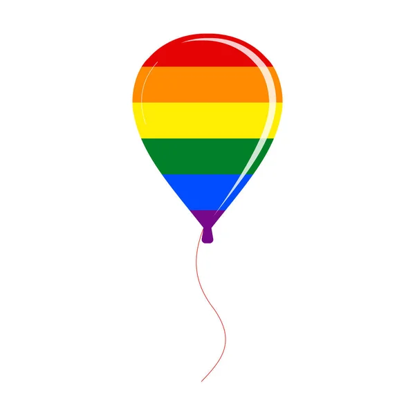 孤立した色の気球 Lgbt虹のシンボル 同性愛者の男性と女性ゲイのコミュニティ 性的少数者 Tシャツ マグカップ ノートブックの装飾 — ストック写真