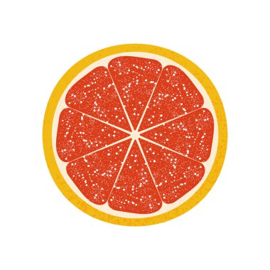 Beyaz arka planda Sicilya portakalı. Greyfurt dilimi. Egzotik organik meyveler. Dekoratif yastıklar için baskı, iç tasarım, mutfak tekstili, meyve suyu ambalajı.