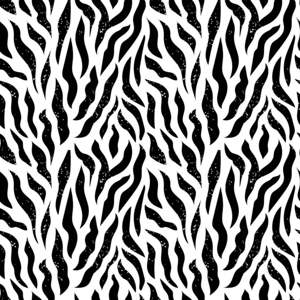Czarno Biały Wzór Zebry Bez Szwu Egzotyczny Rysunek Dzikiej Przyrody — Zdjęcie stockowe