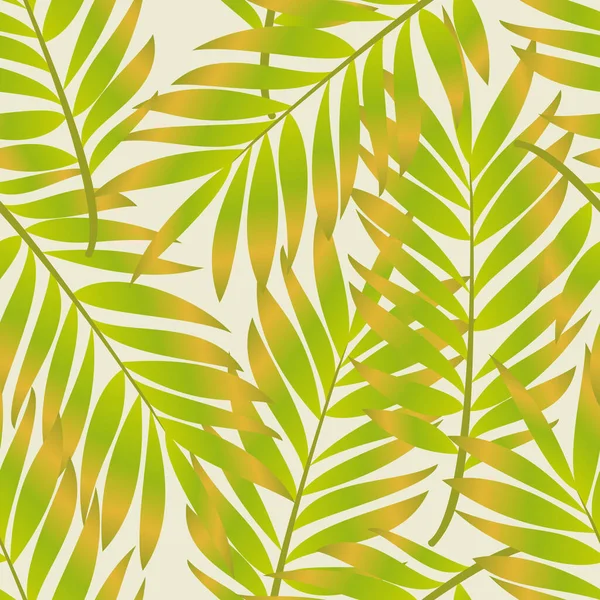 棕榈树的绿枝 纺织品 时尚面料 床上用品 装饰枕头 光墙纸 室内设计用无缝制现代图案 — 图库照片
