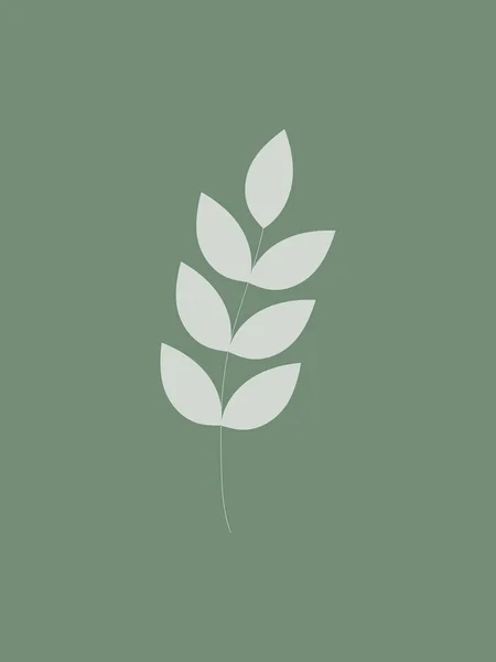 Naturalne Wzory Liśćmi Gałęzi Miękkich Pastelowych Zielonych Kolorach Modny Nowoczesny — Wektor stockowy