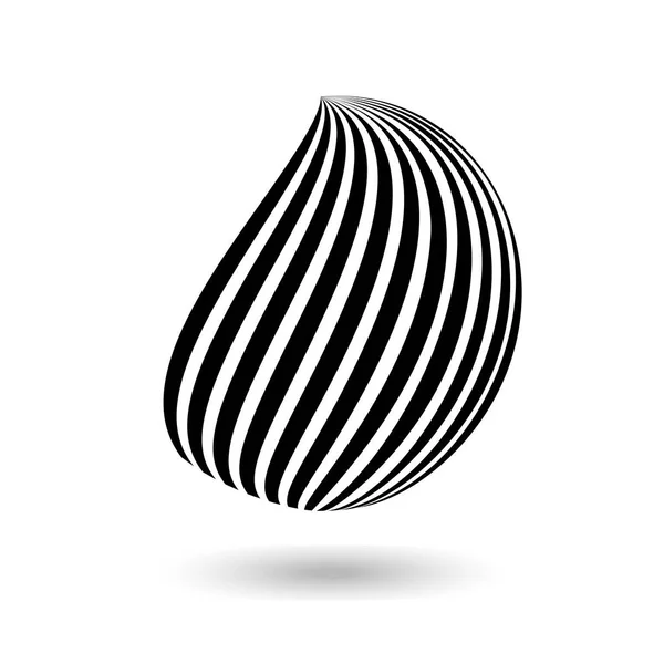Beyazda Siyah Dalgalı Çizgileri Olan Dekoratif Bir Yarıküre Reklam Broşürleri — Stok Vektör