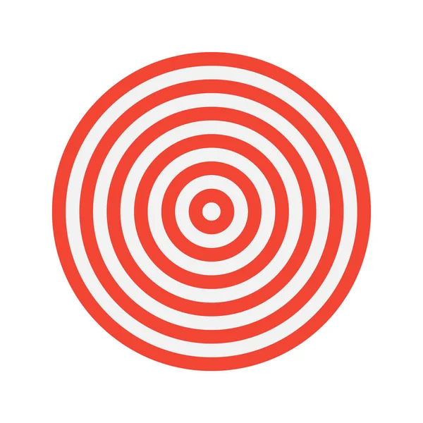 Rote Und Hellgraue Kreise Ähnlich Dem Ziel Isoliert Auf Weißem — Stockvektor