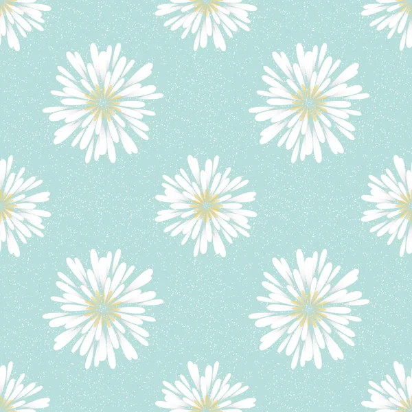 Divoké Abstraktní Heřmánkové Květy Bezešvé Letní Vzor Krásnými Květinami Nebesky — Stock fotografie