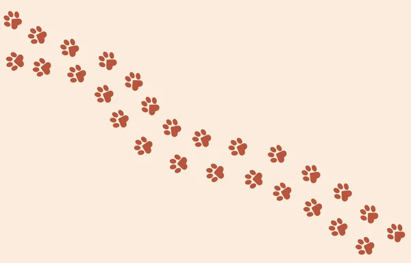 Paws Cat Dog Puppy Pastel Pink Shades Diagonal Animal Footprints — Fotografia de Stock