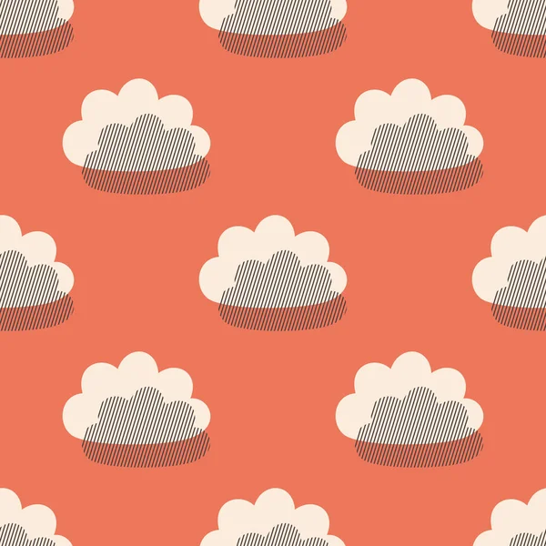 Clouds Pink Pastel Seamless Modern Pattern Trendy Fabrics Decorative Pillows — Stockfoto