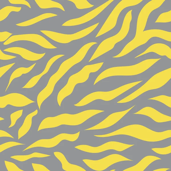 Бесшовный Рисунок Жёлтыми Полосками Сером Фоне Тигра Печать Современных Тканей — стоковое фото