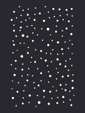 Karı andıran kaotik halkaları olan siyah bir arka plan. Vektör.