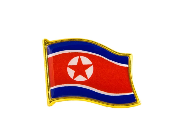 Εικονίδιο με τη σημαία της Βόρειας Κορέας — Φωτογραφία Αρχείου