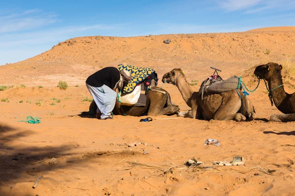 Berber böyle bir karavanda hazırlanıyor — Stok fotoğraf