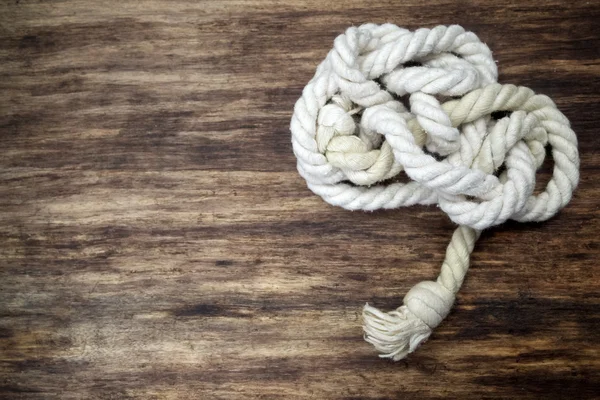 Koncept lidského mozku jako stáčené lano — Stock fotografie