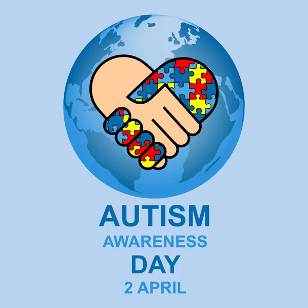 Autism awareness day design — Stock Vector
