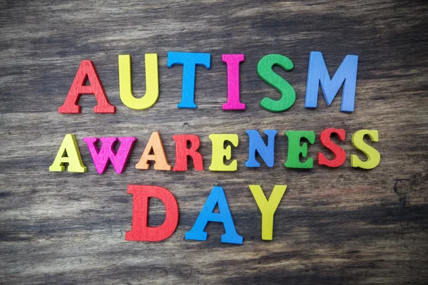 Concept of autism awareness day word — Stock Photo, Image