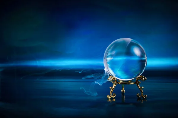 Magic crystal ball. Fortune teller, mind power concept.