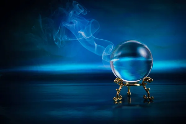 Magic crystal ball. Fortune teller, mind power concept.