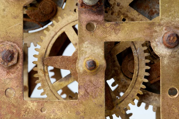 Ancien mécanisme d'horloge avec engrenages — Photo