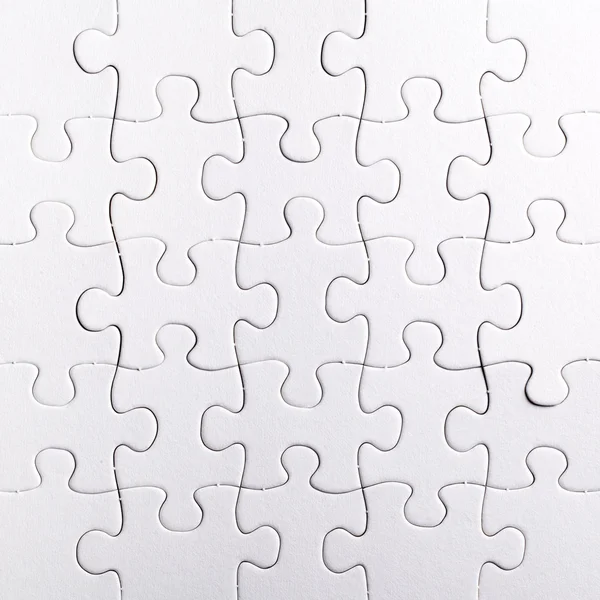 Puzzle white pieces — Stock Photo, Image