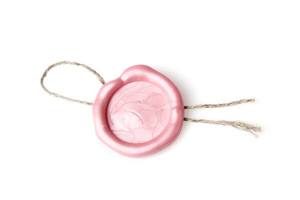 old pink wax seal stamps