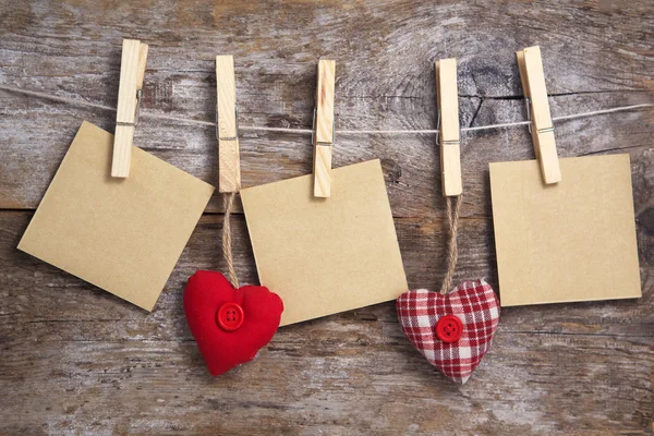 Heart-shaped decoration with photo frames — Stock Photo, Image