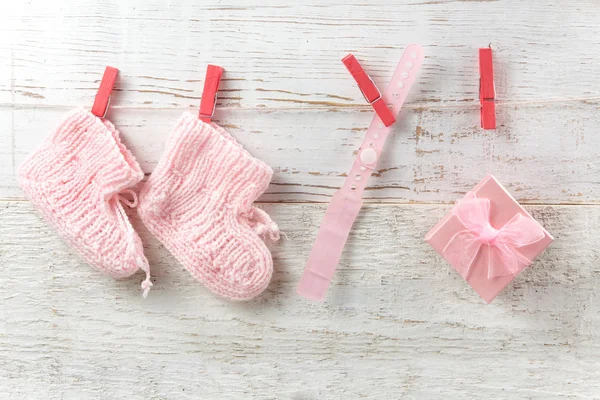 Decorations for newborn girl — Stock Photo, Image