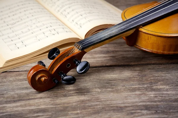 Vintage viola bladmuziek — Stockfoto