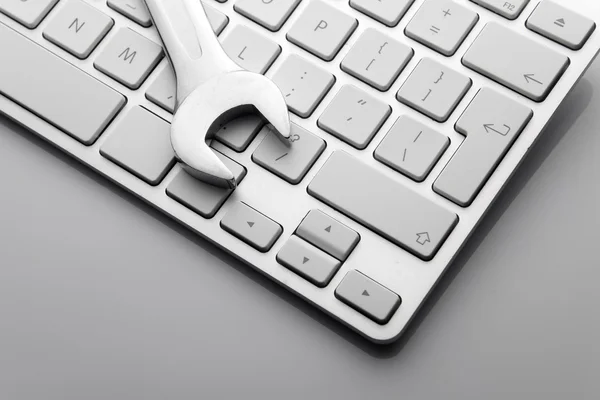 Klucze na klawiaturze komputera — Zdjęcie stockowe